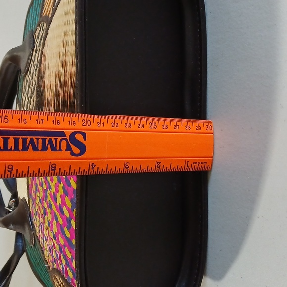 Le Sac for Kultura, multi color straw purse. - Picture 12 of 12